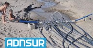 ¿Efluentes cloacales en la playa?: la explicación sobre una curiosa imagen registrada en Chubut