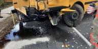 Driver injured after Holyoke school bus crashes into pole