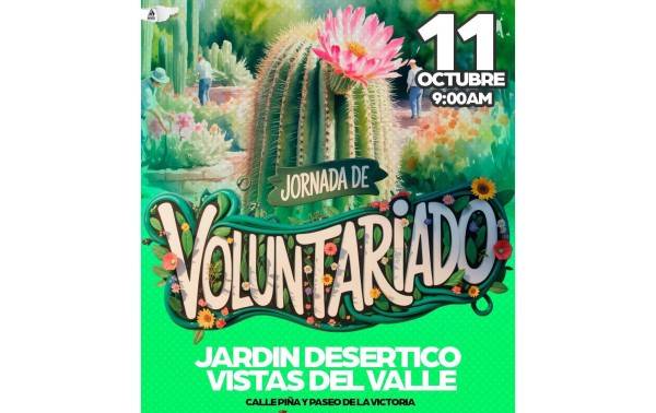 Invita Parques y Jardines a jornada de voluntariado en jardín desértico