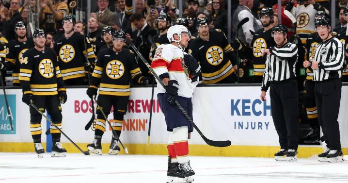 Marchand has 2 assists to help Panthers win 4-3 in his emotional return to Boston