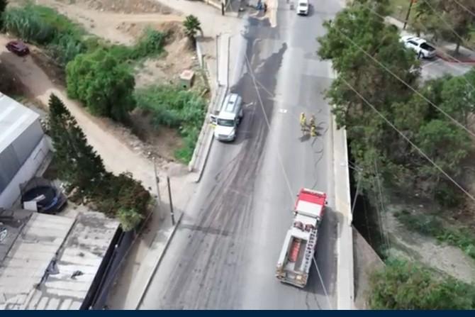 Genera derrame de combustible cierre en Reforma y Ambar