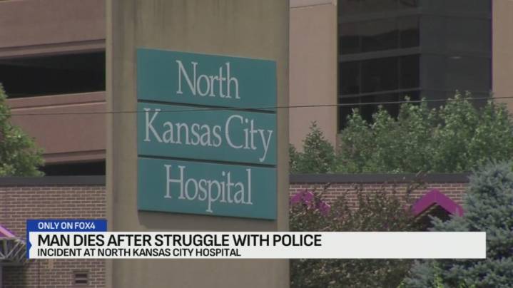 Man dies after violent struggle with police at North KC Hospital