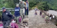 Captan a militares entregando despensas con los colores de Morena a damnificados en Puebla