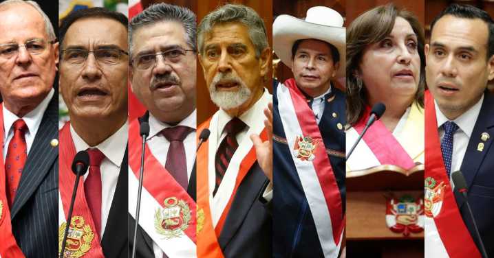 Perú cuenta con 7 presidentes de la República en un periodo de 9 años