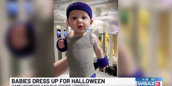 Babies dress up for Halloween