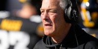 Kirk Ferentz addresses the media after Iowa’s 41