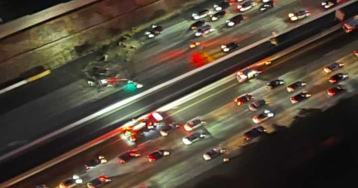 3 victims reported after medical helicopter crashes on Sacramento freeway