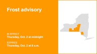 Update: New York under a frost advisory Thursday – temperatures could sink to 33