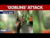 'Green Goblins' in bodysuits attack teenage girls on subway