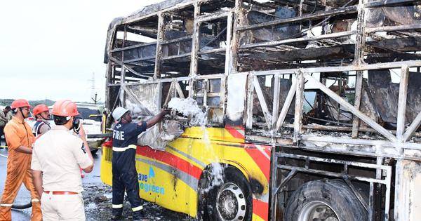 Andhra Pradesh: 20 dead as bus catches fire after collision