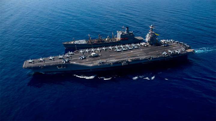 Estados Unidos desplegó su mayor portaaviones en el Caribe en plena tensión con Venezuela