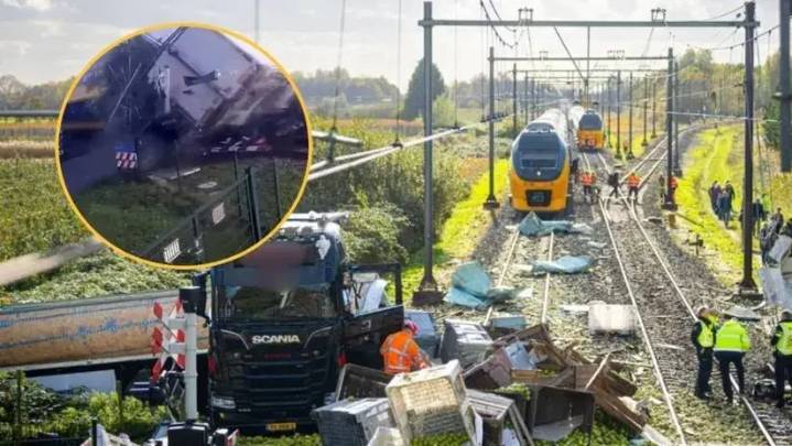 Un tren embistió a toda velocidad un tráiler en Países Bajos: milagrosamente no hay víctimas mortales [VIDEO]