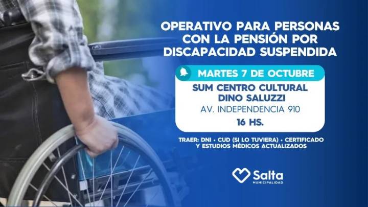 Brindarán asesoramiento a personas con pensiones por discapacidad suspendidas