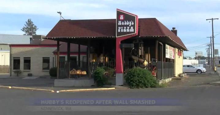Hubby's Pizza in Kennewick reopens after crash with stolen car