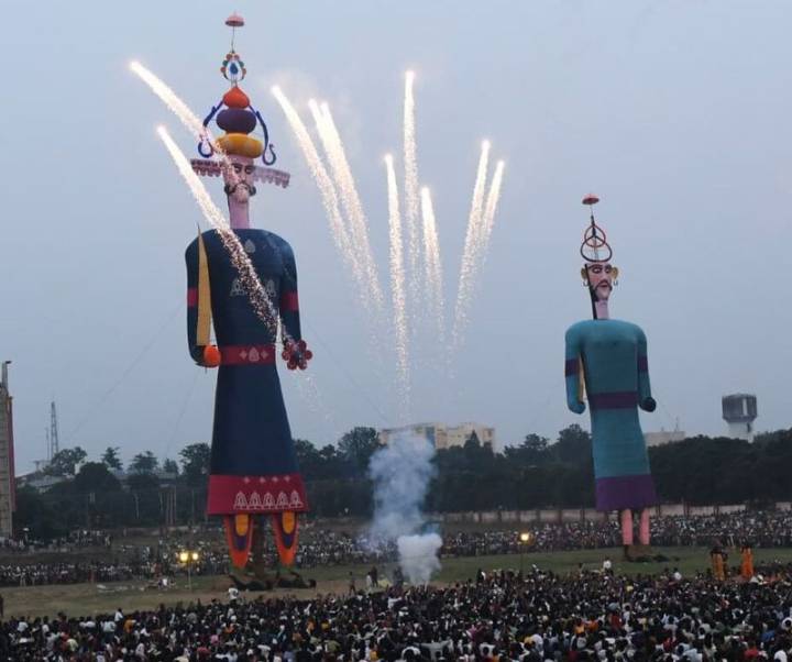 In flames: Dussehra marks the triumph of good over evil