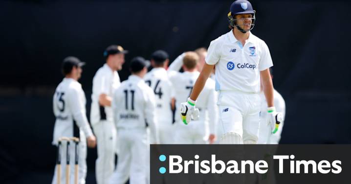Sam Konstas out for four in opening Sheffield Shield 2025-26 for New South Wales against Western Australia; Nathan McSweeney makes a duck