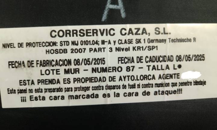 PSOE Lorca: “Es una negligencia gravísima que la Policía Local lleve meses patrullando con chalecos caducados”