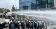 Police fire tear gas at Belgian anti