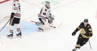 Fraser Minten scores in overtime to lift the Bruins past the Blackhawks