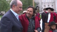 Gustavo Sáenz protestó frente a la Casa Rosada y todo terminó en una reunión con Francos y Caputo