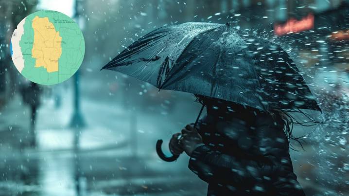 Hay alerta amarilla por lluvias y vientos de hasta 80 km/h en 7 provincias para este lunes 27