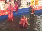 Union Minister Chirag Paswan performs Chhath Puja rituals