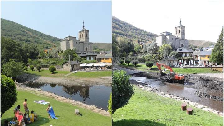 Las imágenes del cenagal creado en Molinaseca por la ceniza