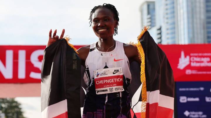 Ruth Chepng'etich, marathon world-record holder, gets 3