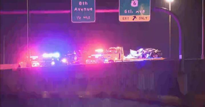 2 killed in wrong-way crash in Denver on I-25 at 6th Avenue early Friday morning, police say