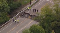 PHOTOS: Entire road collapses due to flooding near Louisville area