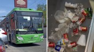 ‘No es cantina’: Conductora reclama a pasajeros por tirar basura en el camión