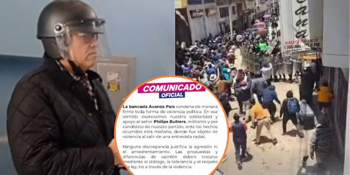 Avanza País rechaza agresiones contra Phillip Butters en Juliaca