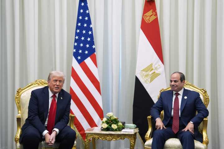 Trump arrives in Egypt for Gaza summit after urging Israel to seize a chance for peace