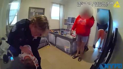 Bodycam video shows New York police officers rescue choking 10