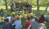 Bomberos Voluntarios de Arturo Seguí visitaron a Scout en el Parque Ecológico