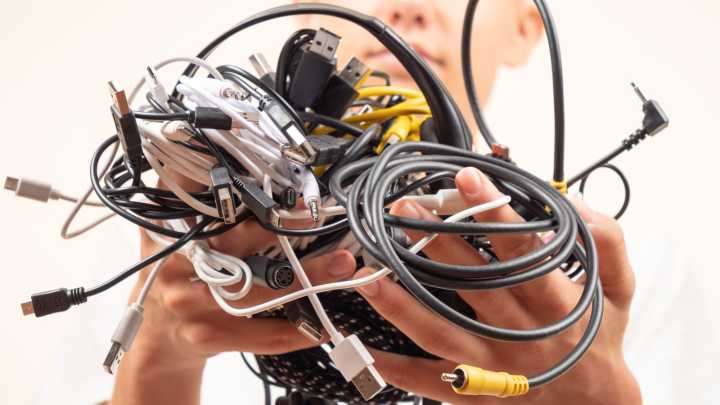 Keep Power Cords Neat And Organized With One Simple Dollar Tree Solution