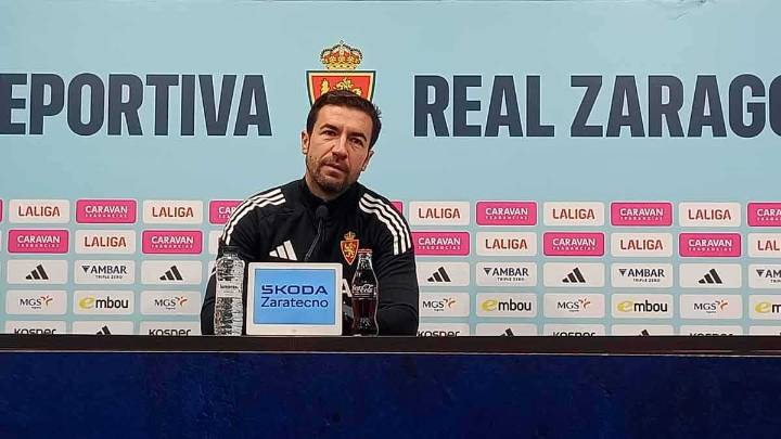 El entrenador del Real Zaragoza cree que la falta de gol "no se puede mejorar"