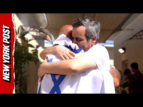 Emotional Moment Israeli Hostage Omri Miran Reunites with Wife and Dad