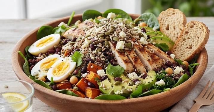 Ensalada proteica y energética: la opción ideal para cenar liviano, descansar mejor y levantarse con más energía
