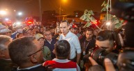 Presidente José Jerí llegó a la zona del voraz incendio en Pamplona Alta (FOTOS)