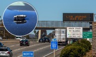 Shrapnel from live artillery fired during drill hits CA road