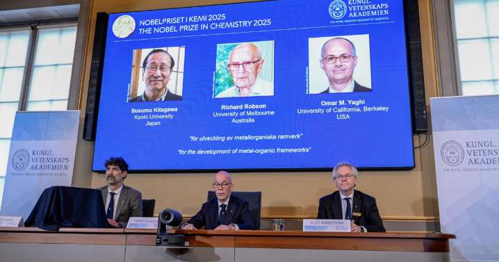El Nobel de Química es para tres científicos por el desarrollo de estructuras metal