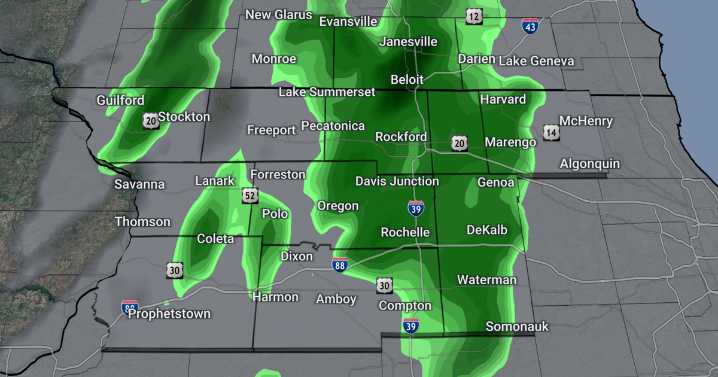 Windy and chilly showers at times through Tuesday night