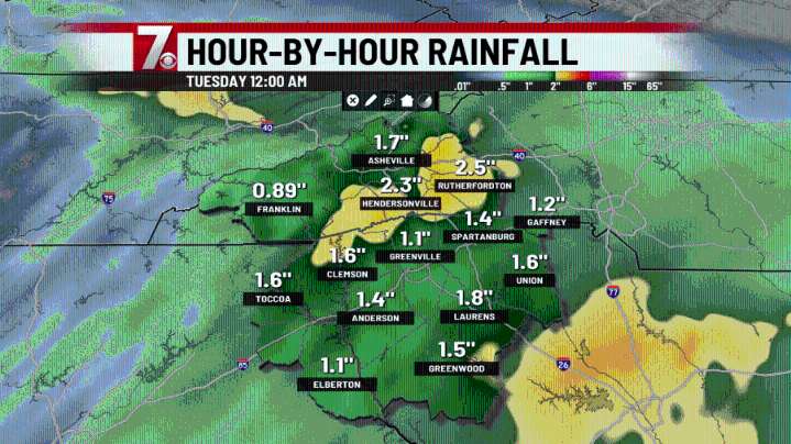 Widespread rain, cool temperatures expected Monday in Upstate