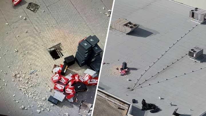 Thieves cut through roof of Florida mall in Champs Sports sneaker heist