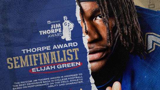Tulsa’s Elijah Green named semifinalist for Jim Thorpe Award