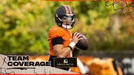 Dillon Gabriel and Jerry Jeudy work to strength their connection in the pass game
