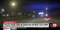 Police chase ends in crash on I-90 West exit ramp