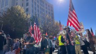 No Kings rally protesters march up Virginia Street