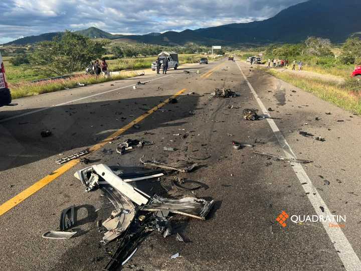 Muere conductor por choque sobre el libramiento de Ejutla de Crespo